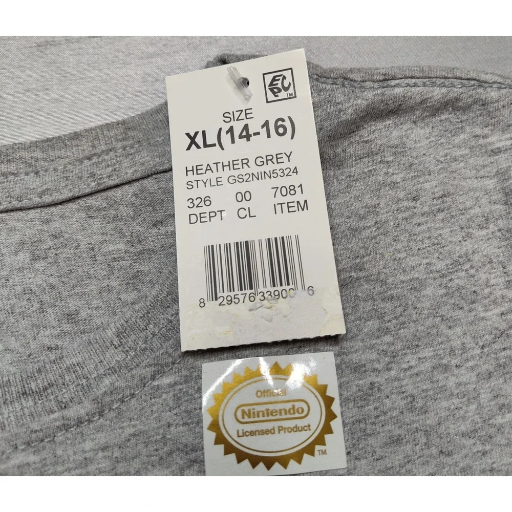 NINTENDO Animal Crossing Girls XL‎ (14-16) Graphic S/S Heather Gray T-Shirt NEW